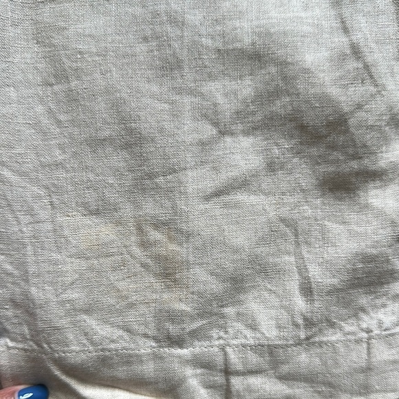 Valerie Stevens Tan Straight Leg Linen Pull On Pants Women’s PS Beach Travel - Picture 8 of 9